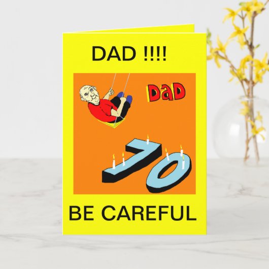 パパ70TH誕生日カード カード (黄色い花)