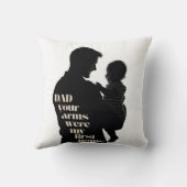 パパ、あなたの腕は私の最初の家だった | クッション (裏面)