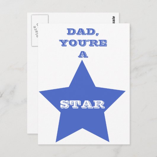 パパ、あなたはスター | ブルースター ポストカード (正面/裏面)