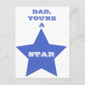 パパ、あなたはスター | ブルースター ポストカード (正面)