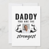 パパ、あなたは最も強い面白い父親の写真 シーズンカード (正面)
