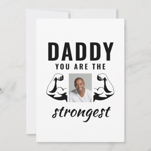 パパ、あなたは最も面白い強い父親の写真です シーズンカード (正面)