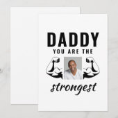 パパ、あなたは最強の面白い父親の写真です シーズンカード (正面/裏面)