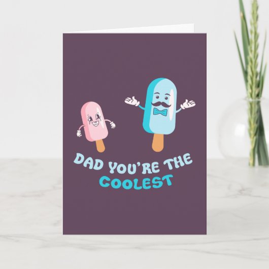 パパ、あなたは最高にクールなお父さんユーモアのセンスの持ち主！ カード (正面)