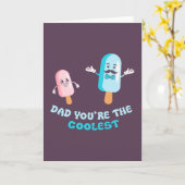 パパ、あなたは最高にクールなお父さんユーモアのセンスの持ち主！ カード (黄色い花)