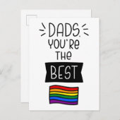 パパ、あなたは最高のザ – 父の日のプライド ポストカード (正面/裏面)
