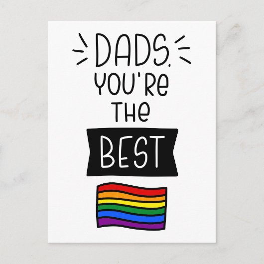 パパ、あなたは最高のザ – 父の日のプライド ポストカード (正面)