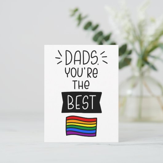 パパ、あなたは最高のザ – 父の日のプライド ポストカード (スタンド正面)