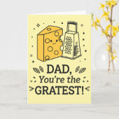 パパ あなたは最高のチーズ 面白い父の日 カード (黄色い花)