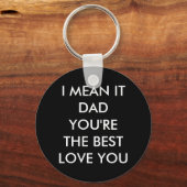 パパ、あなたは最高の – 愛あなた キーホルダー (正面)