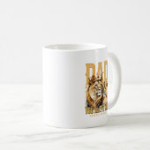 パパ、あなたは永遠に私のヒーロー – ライオン&カブ コーヒーマグカップ (正面右)