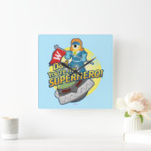 パパ、あなたは私のスーパーヒーロー スクエア壁時計 (ホーム)