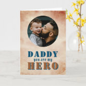 パパ、あなたは私のヒーロー　パパ　フォト　父の日 カード (黄色い花)