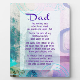 パパ，あなたは私の横に立った – 悔やみや弔慰 フォトプラーク