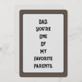 パパ、あなたは私の親のお気に入りのカード 招待状 (正面/裏面)