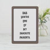 パパ、あなたは私の親のお気に入りのカード 招待状 (スタンド正面)