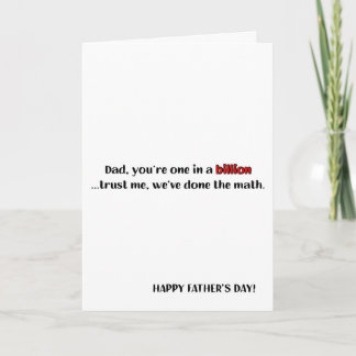 パパ、あなたは10億のおもしろい父の日 カード