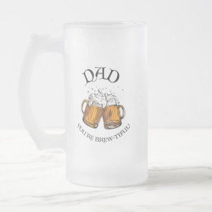 パパ、あなたはBrew-Healy Graphic Frosted Beer Mug フロストグラスビールジョッキ