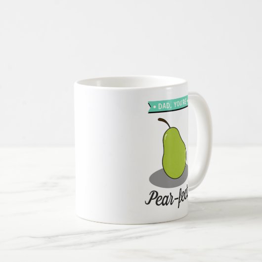 パパ、あなたはpear-fect!洋おもしろい梨の父の日 コーヒーマグカップ (正面右)