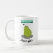 パパ、あなたはpear-fect!洋おもしろい梨の父の日 コーヒーマグカップ (左)