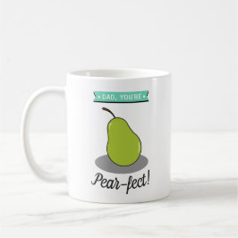 パパ、あなたはpear-fect!洋おもしろい梨の父の日 コーヒーマグカップ