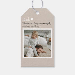 パパ、ありがとう – 写真カスタムと文字 | ギフトタグ