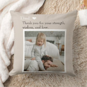 パパ、ありがとう – 写真カスタムと文字 | クッション (ブランケット)