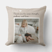 パパ、ありがとう – 写真カスタムと文字 | クッション (正面)