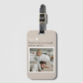 パパ、ありがとう – 写真カスタムと文字 | ラゲッジタグ (正面縦)