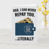 パパ いくら感謝しても足りない 面白い父の日 カード (黄色い花)