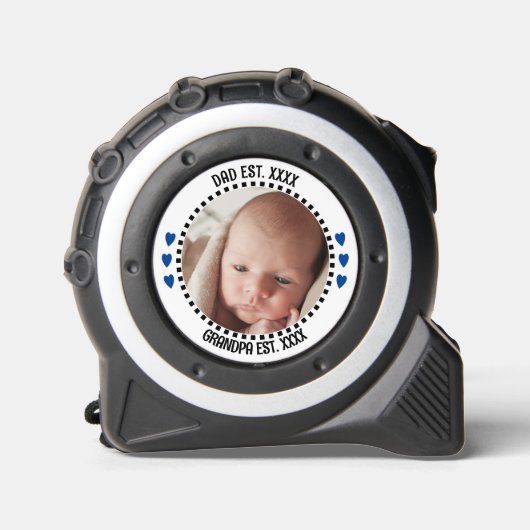 パパ/おじいちゃんest.年を追加フォトブラック青 メジャー (正面)