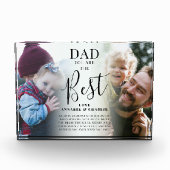 「パパ」お前は名最高の前&引用文キープサケ フォトブロック (正面)