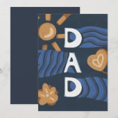 パパ - お父さんの日 ネイビーブルー シーズンカード (正面/裏面)