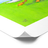 パパ – お父さんダックベビーワゴンかわいいおもしろいアート ポスター (角)