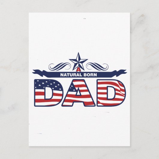 パパ、お父さん、 生まれつきのパパ ポストカード (正面)