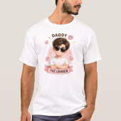 パパ - かわいい家族Tシャツデザイン Tシャツ (正面)