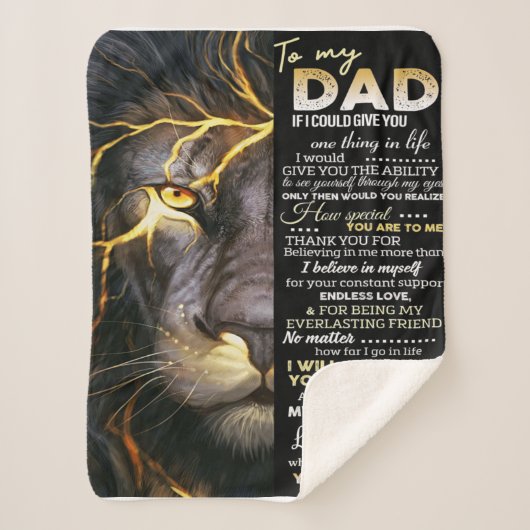 パパ |かわいい文字 |素敵な贈り物 シェルパブランケット (正面)