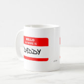 パパ – こんにちは私の名前はパパ コーヒーマグカップ (正面左)