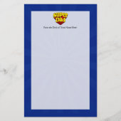 パパ、すごいスーパーヒーローの赤/黄/青の父の日 便箋 (正面)