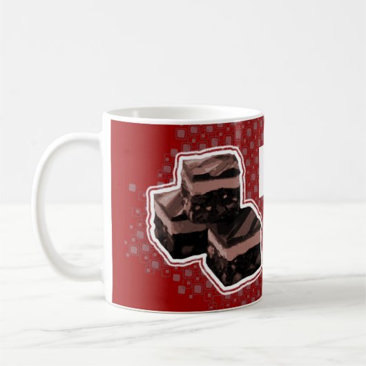 パパ"ちょうどファッジのように"おもしろいダークレッドのマグカップ コーヒーマグカップ (左)