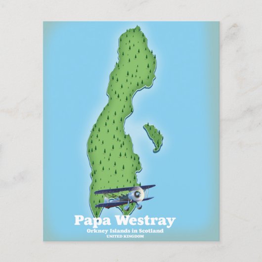 パパ・ウェストレー・スコットランドの地図。 チラシ (正面)