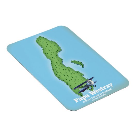 パパ・ウェストレー・スコットランドの地図。 マグネット (右側)