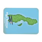 パパ・ウェストレー・スコットランドの地図。 マグネット (横)