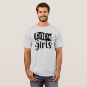 パパ・オブ・ガールズ・ファーザー・デイ Tシャツ (正面フル)