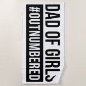 パパ·オブ·ガールズ#Outnumbered ビーチタオル (正面)