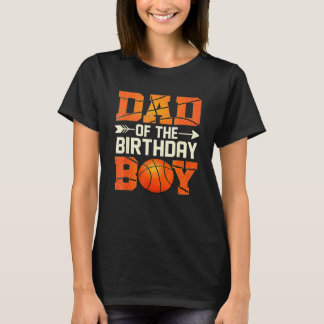 パパ・オブ・ザ・誕生日・ボーイ・バスケットボールの父の日 Tシャツ