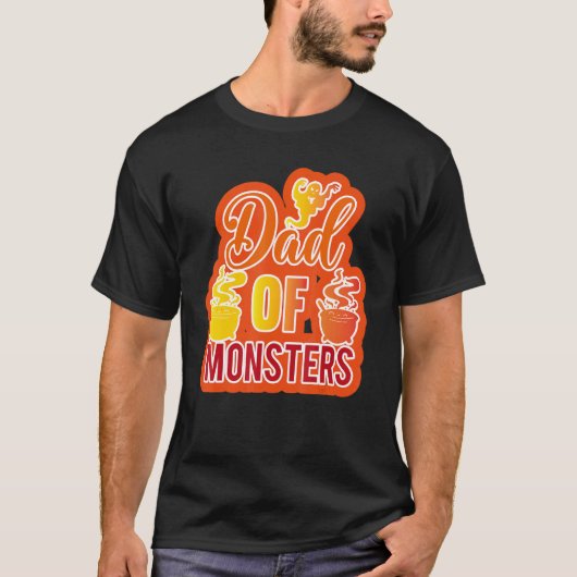 パパ・オブ・モンスターズ・ハロウィン Tシャツ (正面)