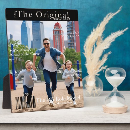 パパ:オリジナルインフルエンサーの雑誌カバーカード フォトプラーク (側面)