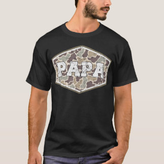 パパ カモフラージュ お父さん 父親 ハッピー 父の日 ベスト Tシャツ