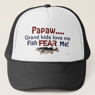 パパ…グランドキッズ私を愛する魚は私の帽子を恐れる キャップ